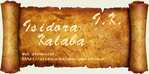 Isidora Kalaba vizit kartica